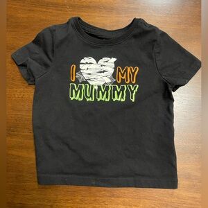 Wonder Nation Black Short-Sleeve Tee with Orange & Neon Green Halloween Graphic